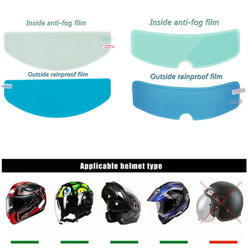 

Motorcycle Helmet Clear Rainproof and Anti-fog Film Durable Nano Coating Sticker Film Safety Driving Helmet Accessories