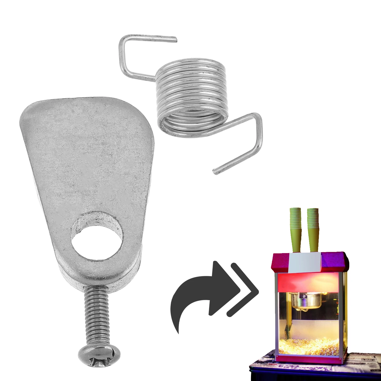 

1Set Commercial Popcorn Machine Inner Pot Replacement Part Popcorn Maker Tool Reusable Efficient Silver