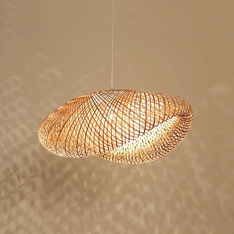 Imagem -05 - Luz Pendente de Bambu do Rattan Natural Lâmpada Suspensa Led Tecelagem Manual Estilo Zen Boho Apto para Quarto Sala de Estar Sala de Jantar Decoração de Casa