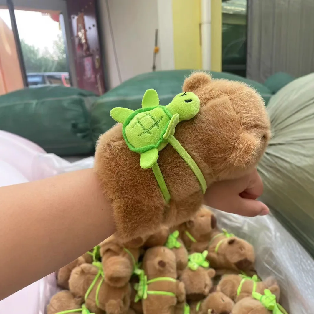 Kawaii Capybara Plush Toy Stuffed Doll Cute Birthday Gift for Kids Funny Handband Puppet Creative Bicycle Gag Toy