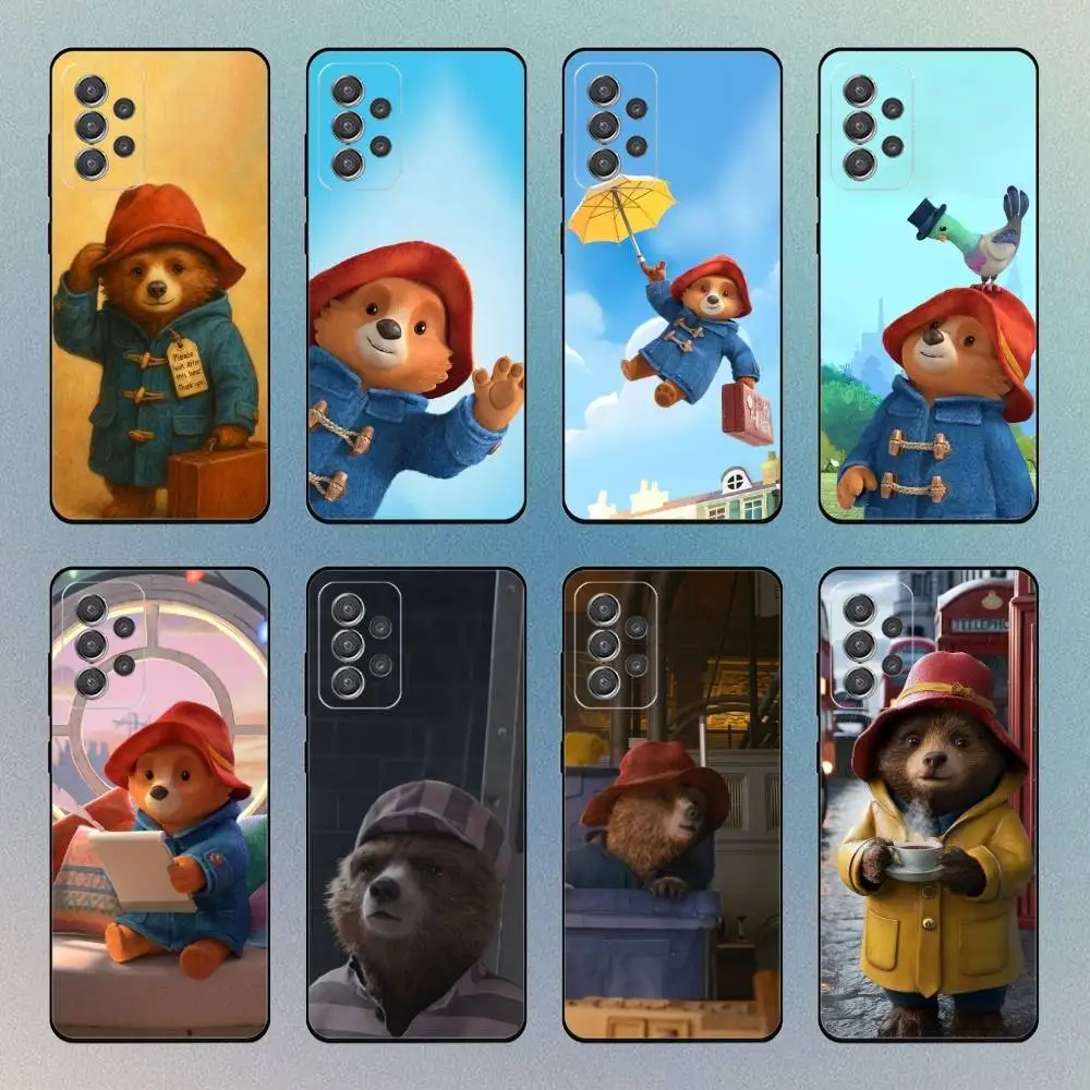 

Cartoon P-Paddington B-Bears Phone Case For Samsung S25,S24,S21,S22,S23,S30,Ultra,S20 Black Soft Case