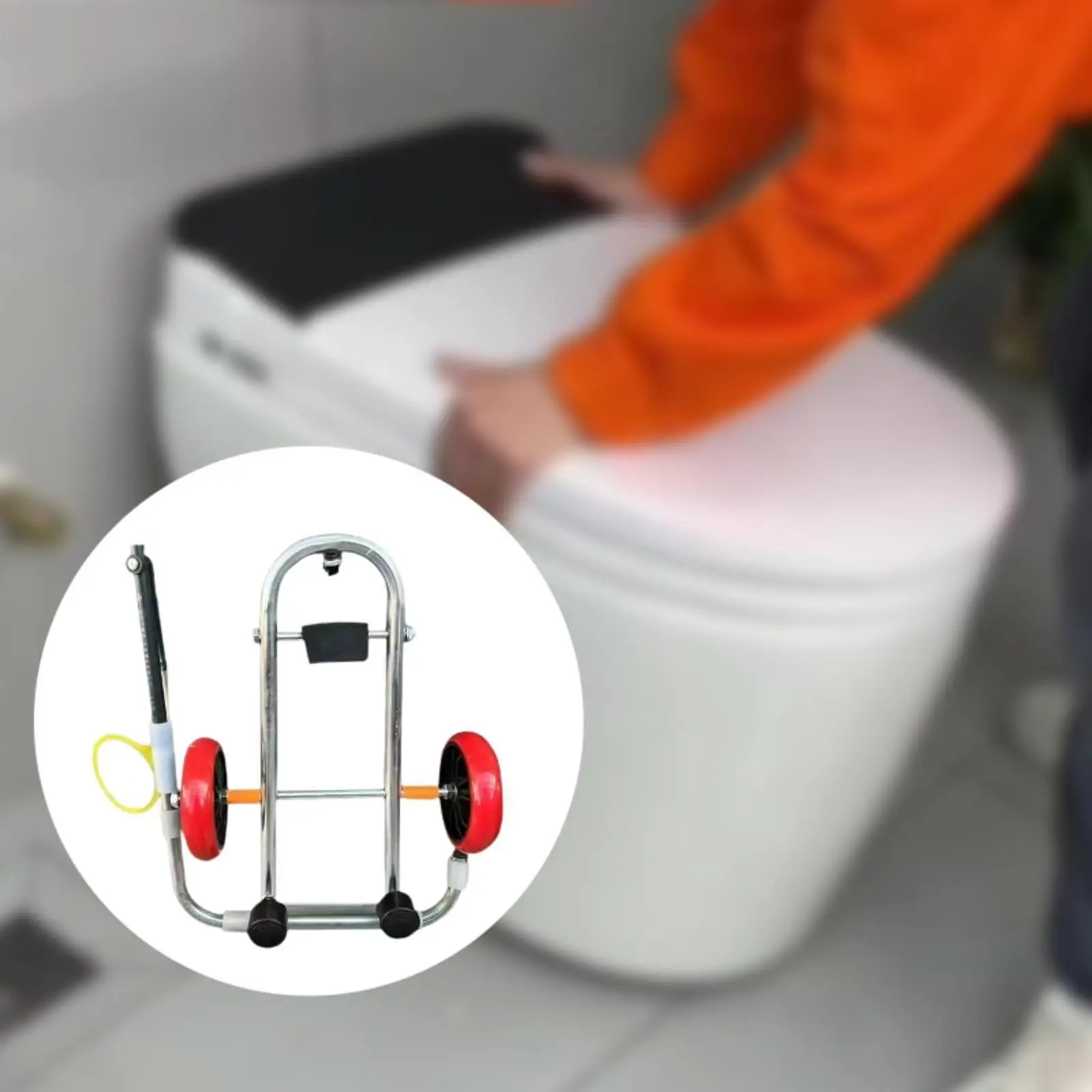 多機能トイレカートジャッキ、金属製折りたたみ式設置ツール、効率的な浴室メンテナンス作業用