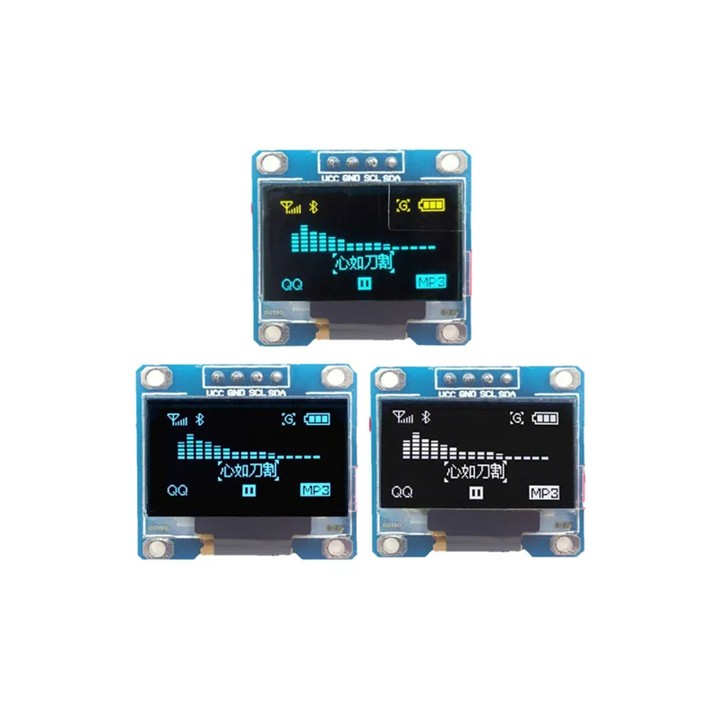 4Pin 7Pin White And Blue Color 0.96 Inch 128X64 Yellow Blue OLED Display Screen Module For Arduino 0.96