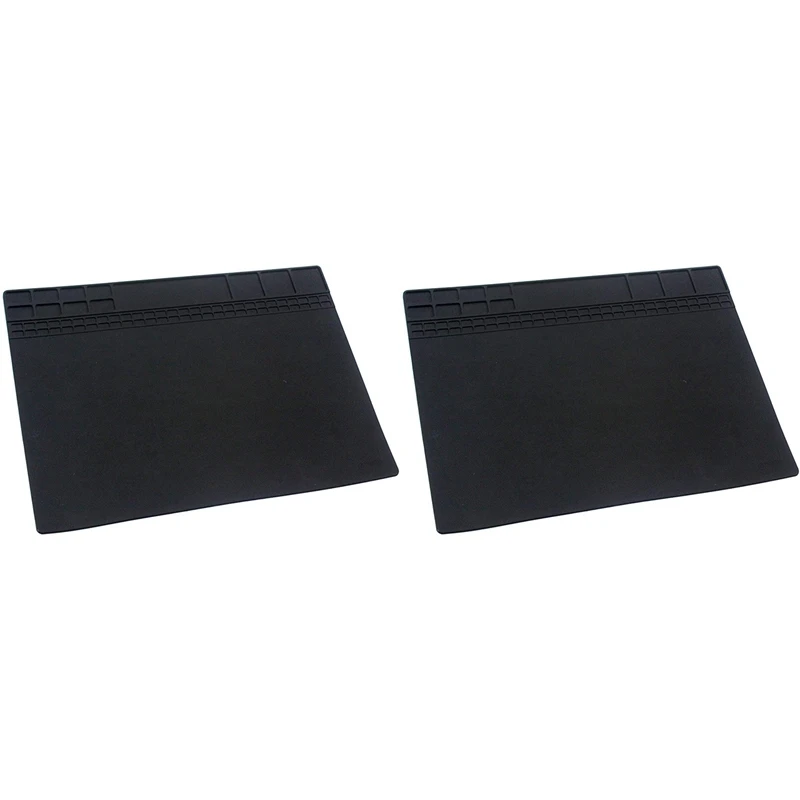 2X Silicone Soldering Mat Electronic Repair Mat For Laptop, Watch, Cellphone - Solder Pad Heat Resistant 932 Fahrenheit