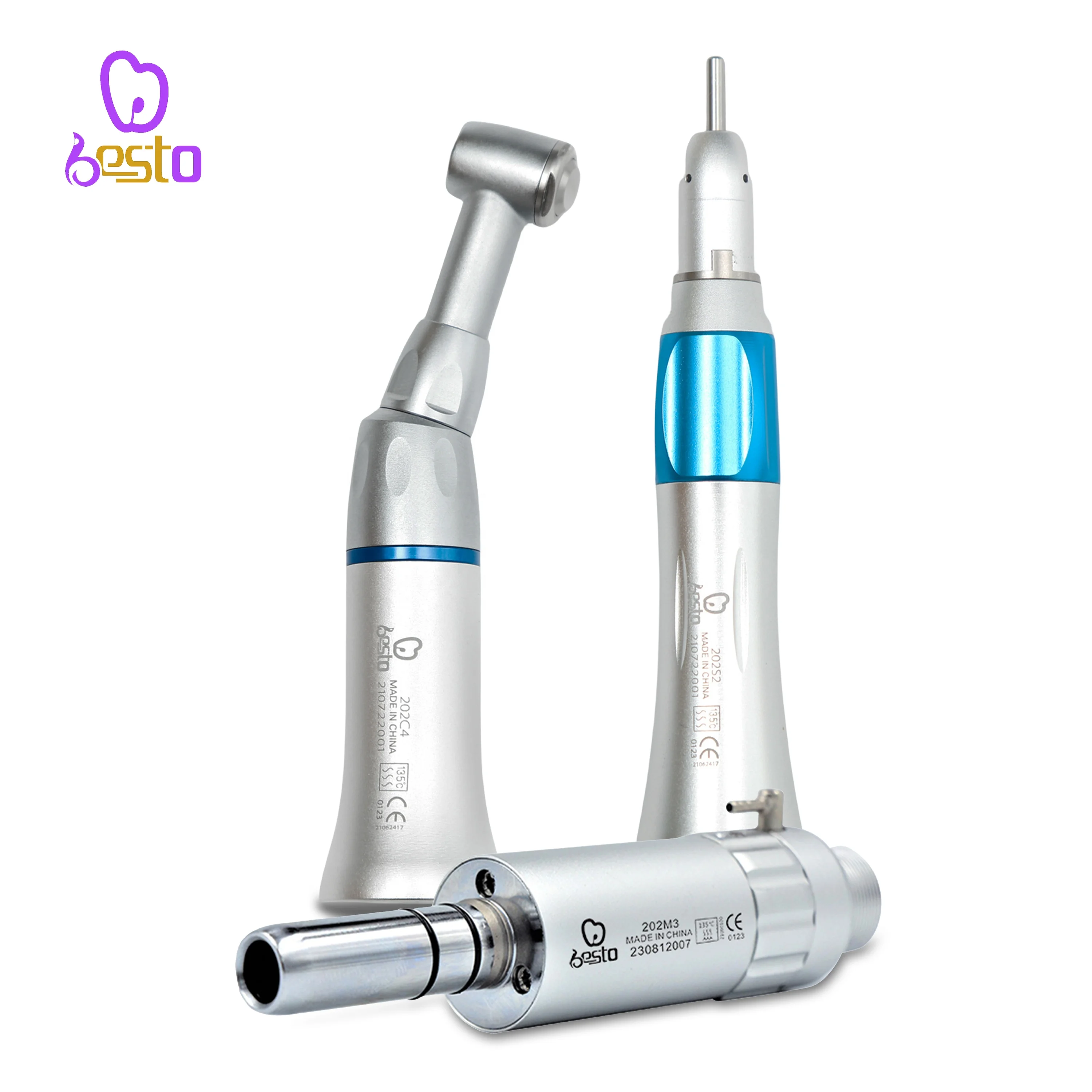 BESTO External Water Spray Handpiece Set Push Button Type Slow Speed Handpiece Kit Medical Supplies