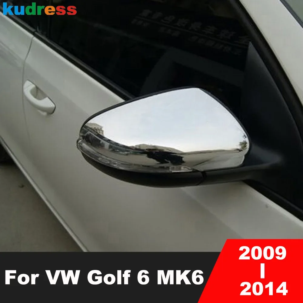 Side Mirror Cover Trim For Volkswagen VW golf 6 MK6 2009-2012 2013 2014 Chrome Car Door Rearview Mirrors Cap Overlay Accessories