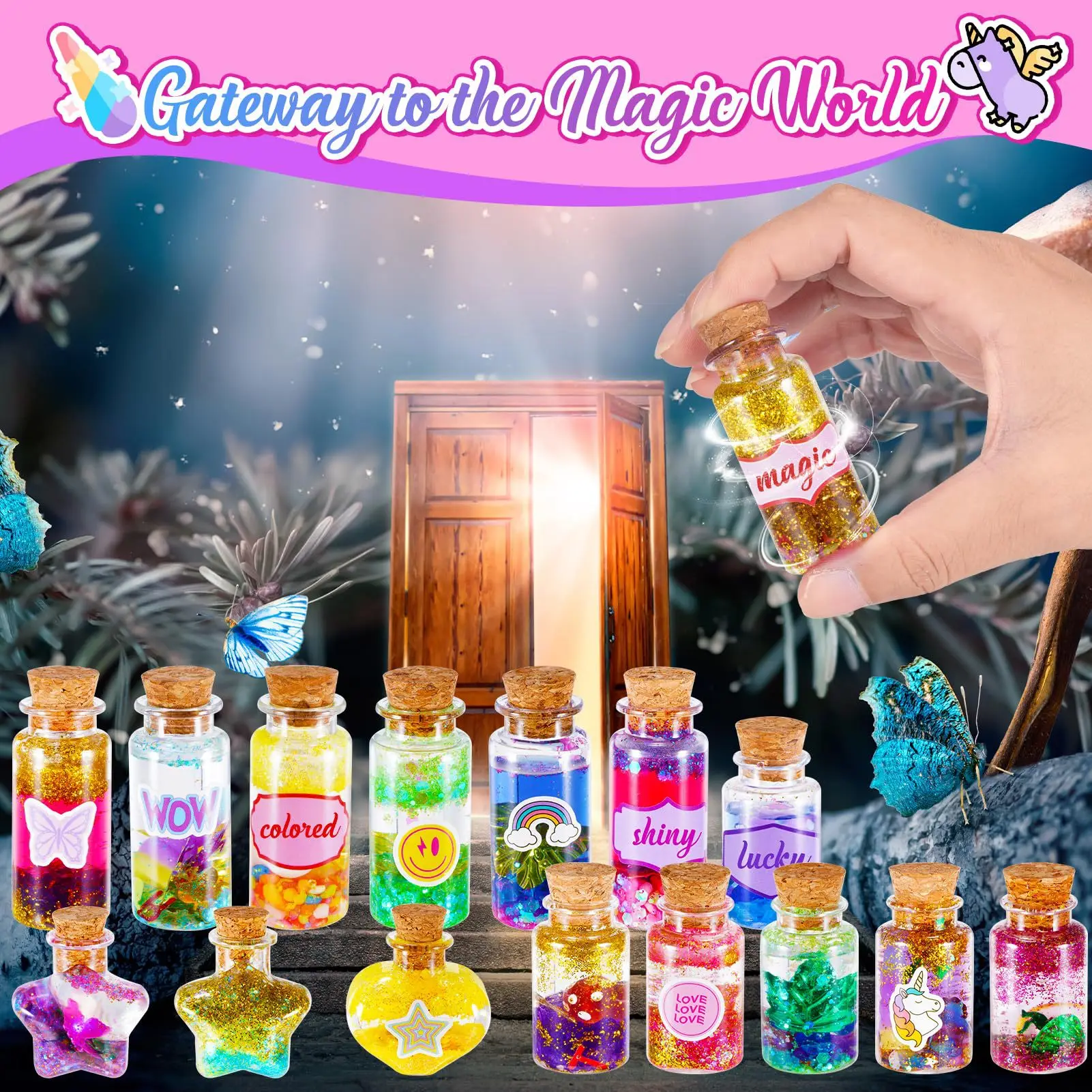 Kleiner Zauberer-Zaubertrank, Kinder-DIY-Zauberspielzeug, Kreative Experimente DIY-Dekorationsspielzeug Geschenk für Weihnachten/Geburtstag/Halloween – Detail 4