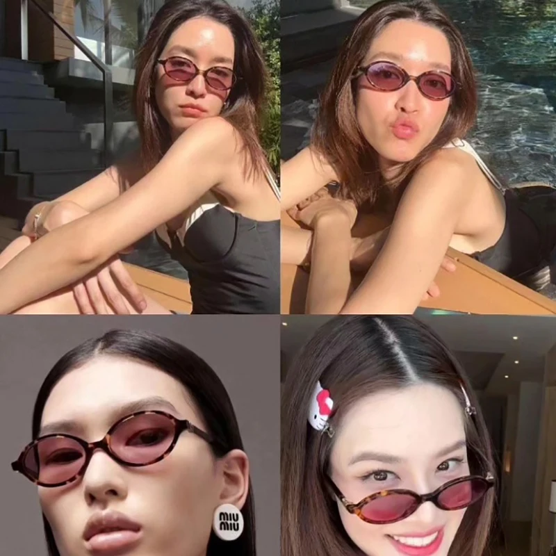 Neue Vintage Ovale Sonnenbrille für Damen und Herren Marken-Ellipsen-Sonnenbrille Ovale Brillen für Männer und Frauen