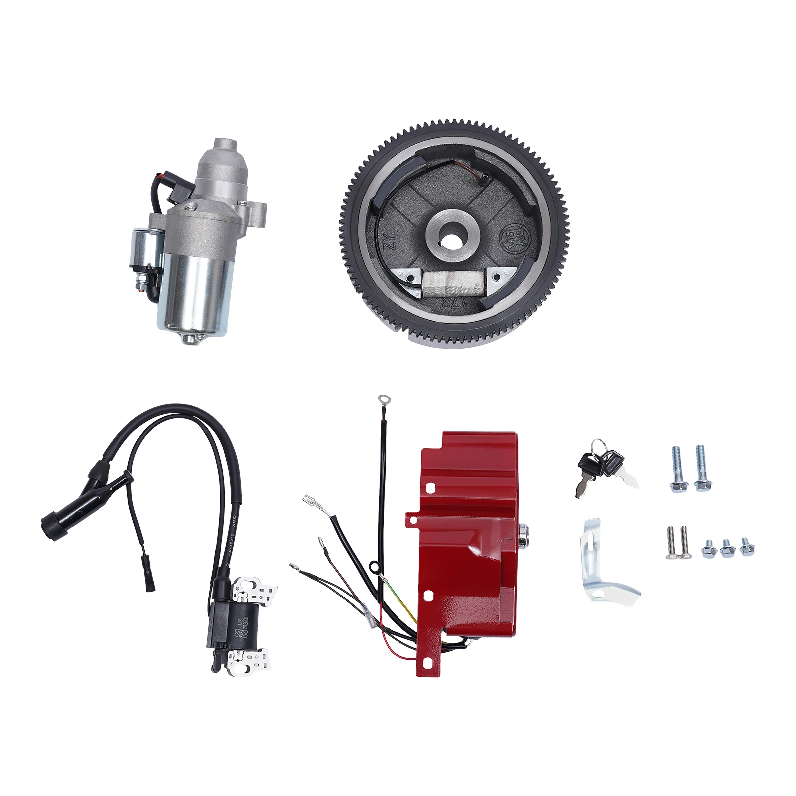 Electric Start Kit Motor Flywheel Switch For Honda GX240 8HP/GX270 9HP