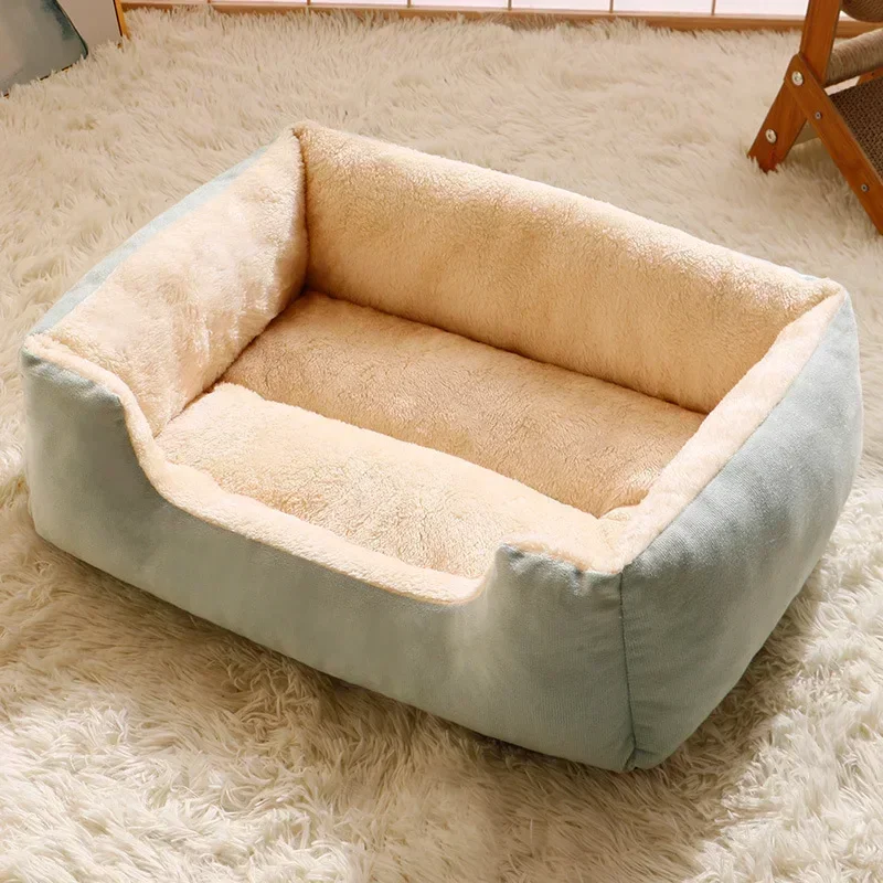 Winter Warm Plush Cozy Cat House Beds Cushion Kittens Puppy Sofa Kennel Cats Houses Soft Pet Sleeping Supplies for Small Dogs