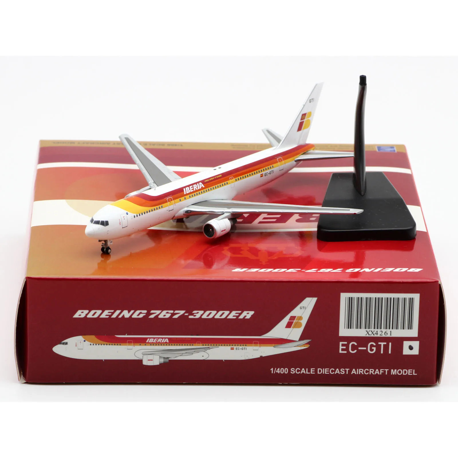 

XX4261 Alloy Collectible Plane Gift JC Wings 1:400 Iberia Airlines Boeing B767-300ER Diecast Aircraft Model EC-GTI With Stand