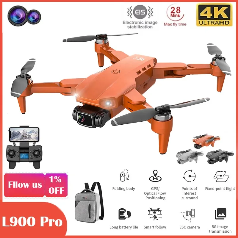 

L900 PRO 4K HD Dual Camera Drone Visual Obstacle Avoidance Brushless Motor GPS 5G WIFI RC Dron Professional FPV Quadcopter