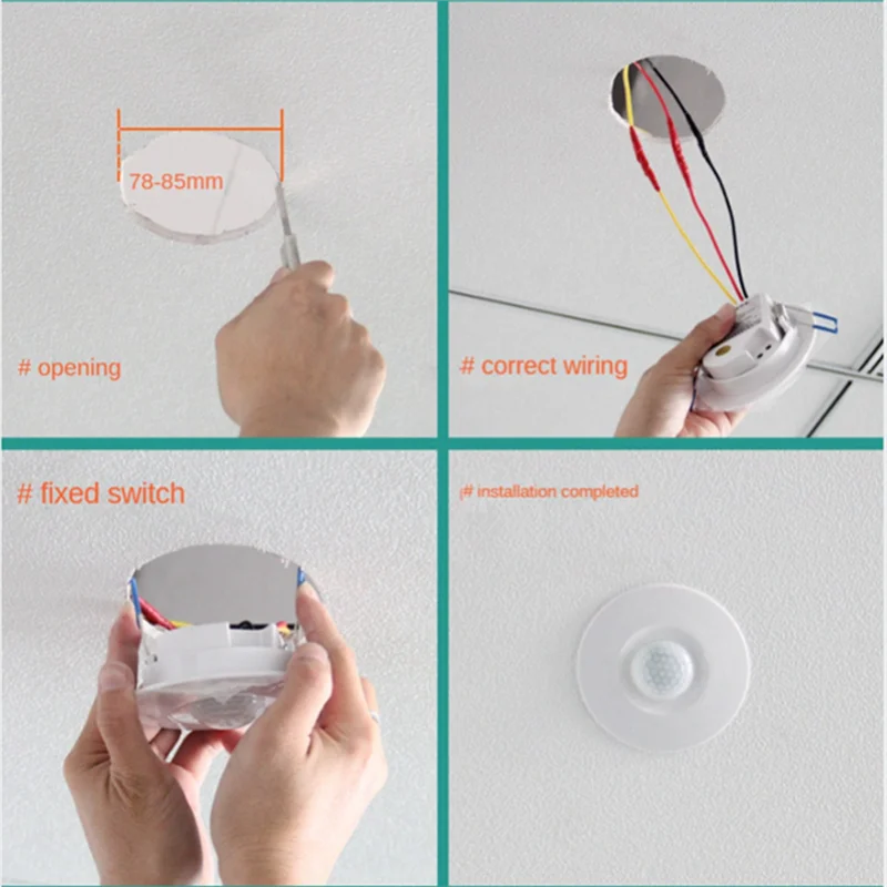 

1 Piece 220V Three-Wire Household LED Lights Fan Multifunction Delayed Time Sensor Easy Install