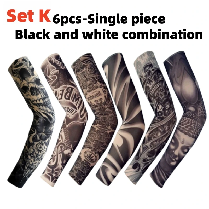 Tattoo Sleeves with High Elasticity for Sun Protection, Ice Sleeves, Tattooed Arms, Large Flower Arms, Cycling and Sports Arm Gu