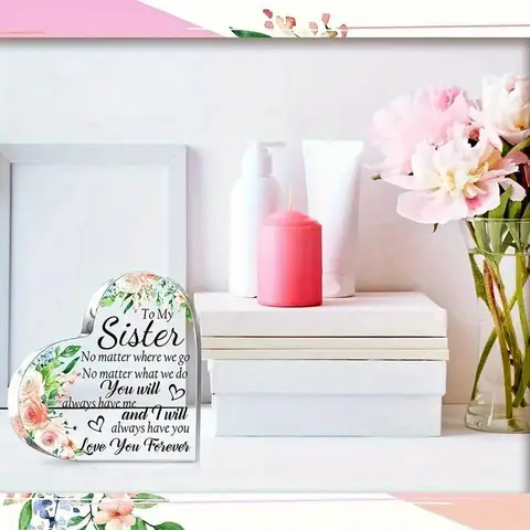 सूरजमुखी मैत्री पट्टिका - बेस्टीज़ और बहनों के लिए प्रेरणादायक ऐक्रेलिक उपहार 8 best sales बहन के जन्मदिन का उपहार - №5