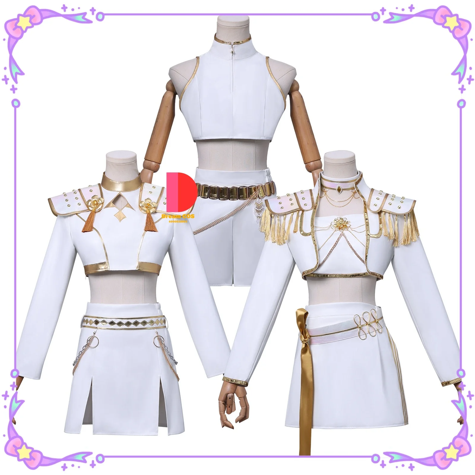 

Demon-Hunting Witch Coven New Korean Pop Trends Mila Mila Lumi White Version Cosplay Costume Complete Anime Costume Set