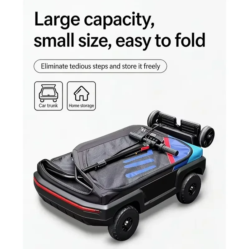 Electric Folding Pet Stroller Remote Control Dog Walking Cart Large Foldable Travel Carrier Trolley for Outdoor Pet