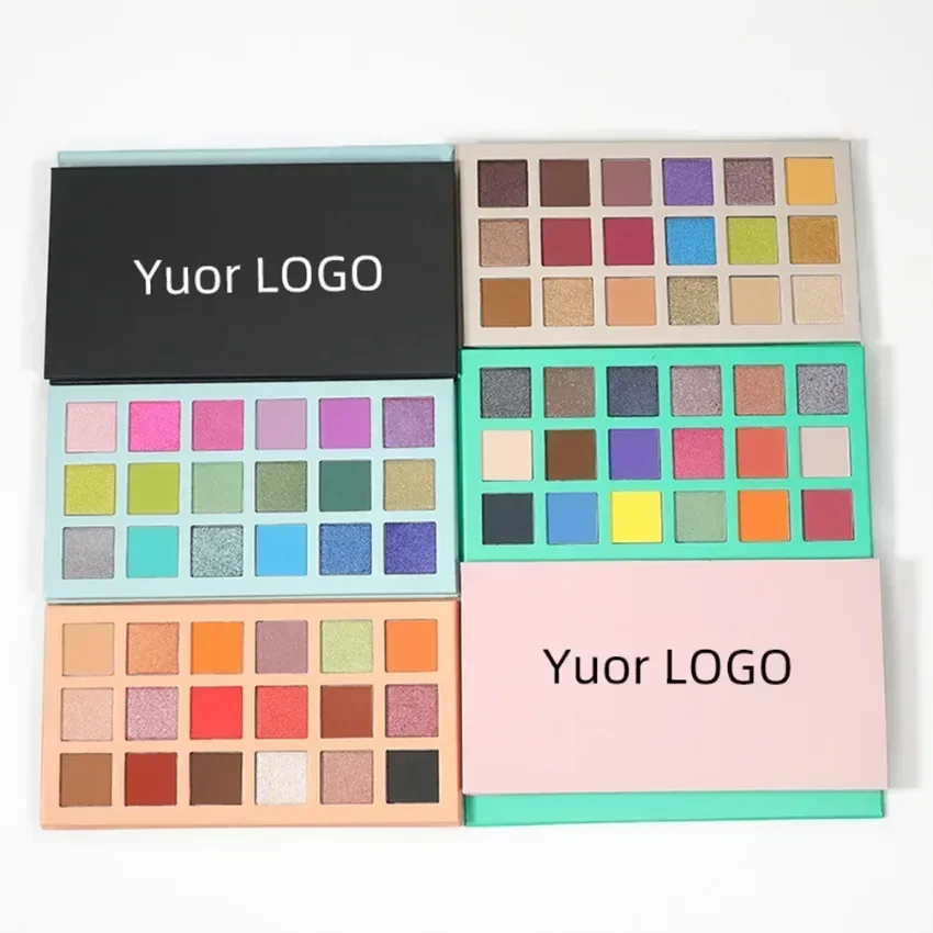 18 Color Square DIY Eyeshadow Plate Private Label Pigment Long Lasting Waterproof Matte Pearlescent Makeup Custom Logo Wholesale