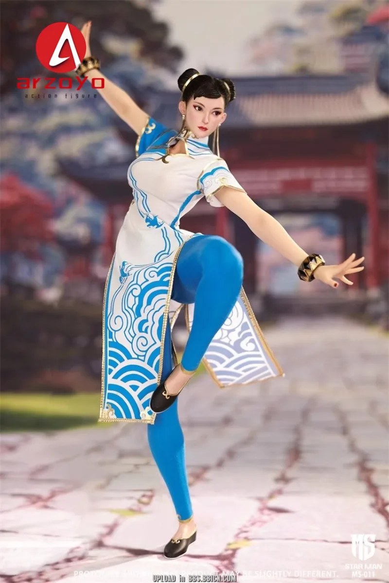 2025 Q1 STAR MAN MS-011 1/6 Chunli Blue Cheongsam Ver. Action Figure 12'' Female Soldier Figure Model Full Set Collectible Model