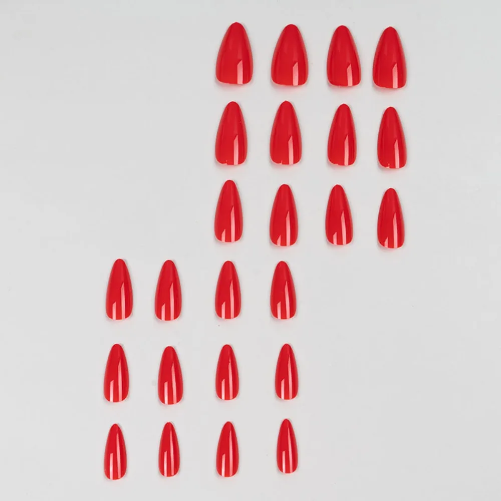 Waterproof Long Trapezoidal Shape Almond Fake Nails Wearable Manicure Full Cover False Nail Press on Nails Girl