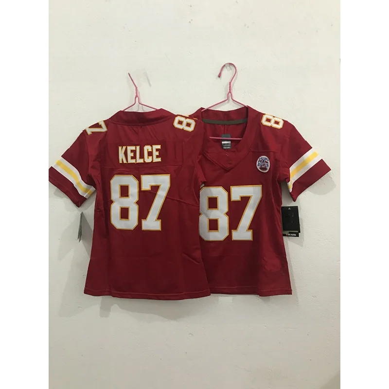 جديد 2025 كرة القدم الأمريكية جيرسي رؤساء فريق الاطفال الملابس الرجالية البوليستر القطن مزيج الربيع الموسم الملابس الرياضية جودة التصدير