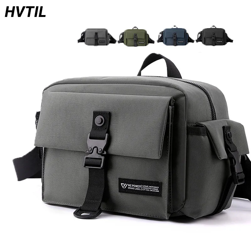 

HVTIL Luxury Brand Men Fashion Solid Shoulder Bag Large Capacity Sling Pack Waterproof Cross Body Male Youth Nylon Crossbody Bag