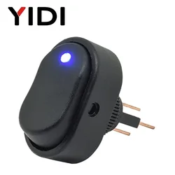 YIDI ASW-20D 30A 12VDC Car Boat Auto Rocker Switch ON OFF with Dot LED Light Illuminated Red Green Blue Yellow Rocker Switch