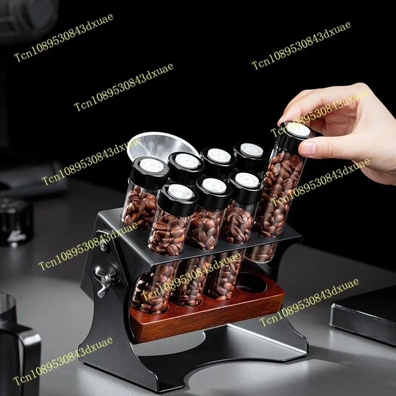 Coffee Bean Sorting Bottle Sealed Canister Exhaust Valve Test Tube Display Rack Fragrance Bottle Storage Rack Set Adjustable