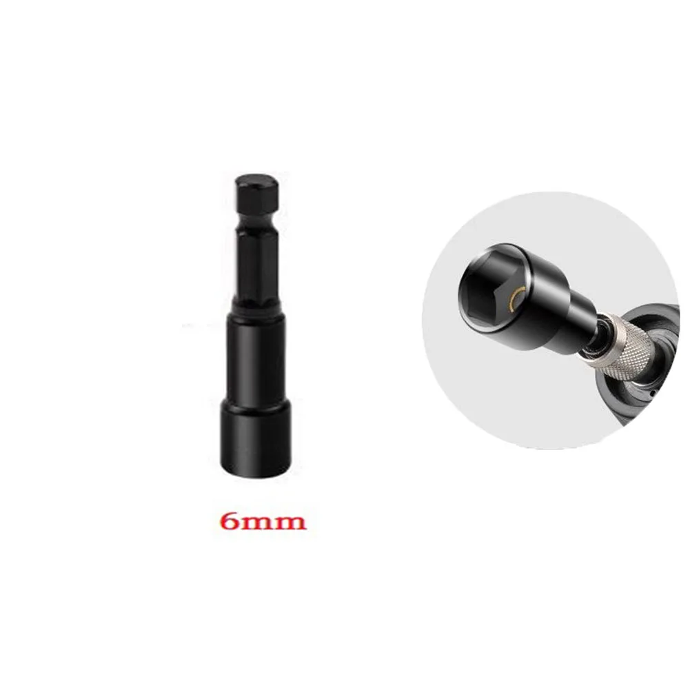 

Hex Socket Deep Socket Magnetic Nut Screwdriver High Torque 1/4 Inch 6-19mm Adapter Chrome Plated High Hardness