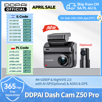 2025 New DDPAI Dash Cam Z50 Pro 4K Car DVR Night Vision Voice Control 5GHz Wi-Fi GPS ADAS 24h Parking mode Front and Rear Camera