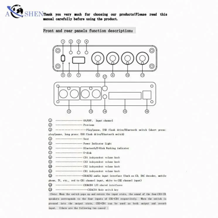 مكبر صوت صغير HiFi ، 4 قنوات ، BT ، 50 Wx4 ، Wrms ، جودة عالية ، المصنع