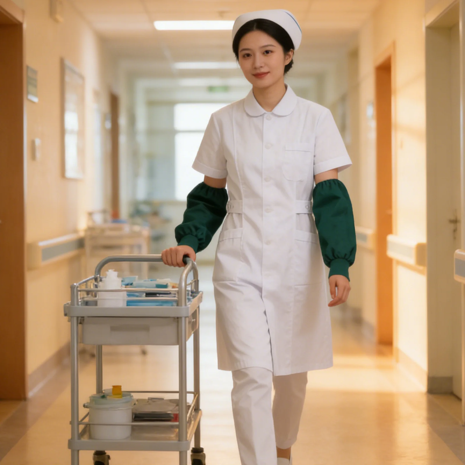 

2Pairs Cotton Arm Protector Sleeves Breathable Forearm Covers for Nursing Cooking Cleaning Work Elastic Sleeve Guards for Men