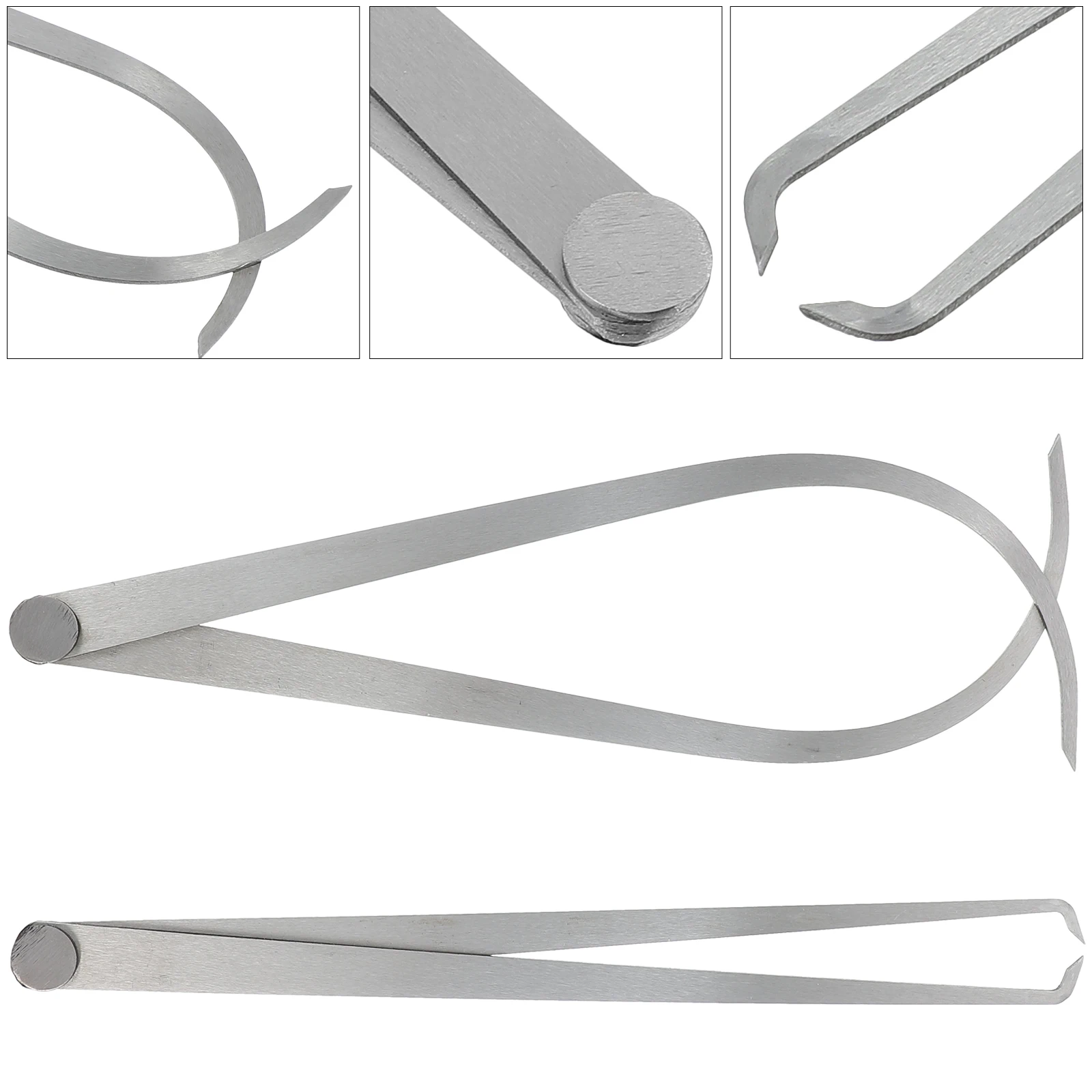 

2pcs Steel Outer Caliper Set Measuring Tools for Mechanics Outside Caliper Sculpture Pottery Tube Lightweight