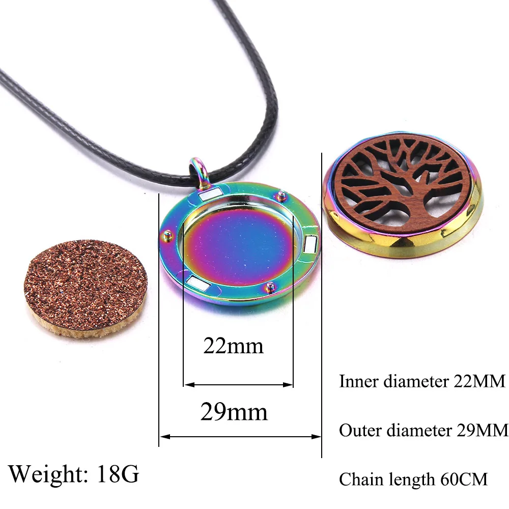 Fashion Aromatherapy Necklace Metal Wood Vintage Charm Pendant Locket Pendant Essential Oil Diffuser Ladies Trend Jewelry Gift