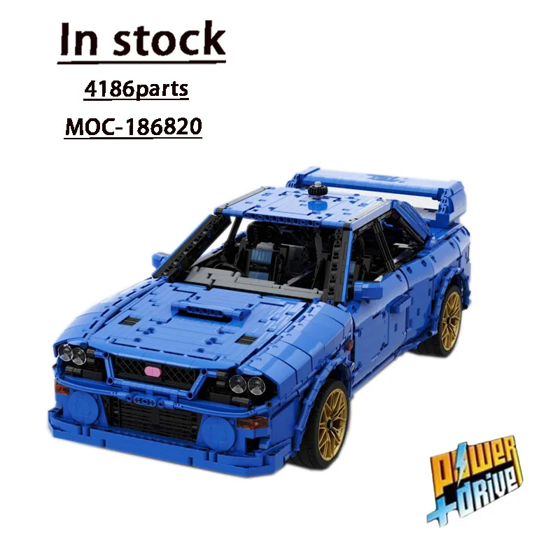 

MOC-186820, синий новый 22B STiGT суперкар, модель строительного блока 4186, детали MOC, креативные строительные блоки для детей и взрослых на день рождения, игрушка в подарок