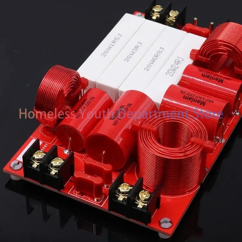 Hifi Audio Speaker Crossover 2 Way Frequency Divider 250 Watt Treble Bass Stereo Dual Filters Circuit Board Combiner Dividers