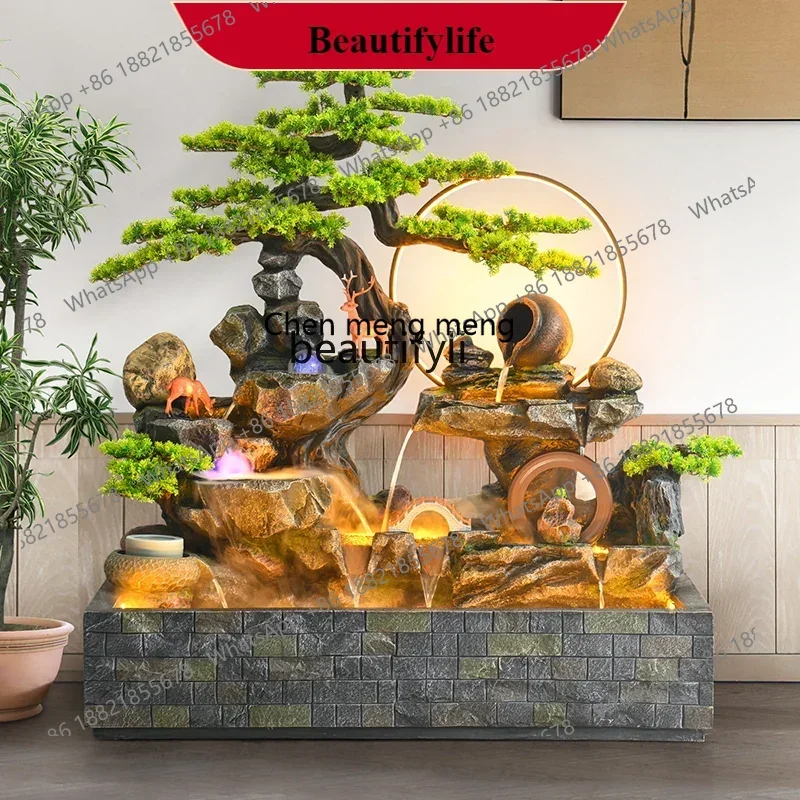 

G153 New Chinese fountain ornament outdoor courtyard water feature viewing fish pond decoration opening gift