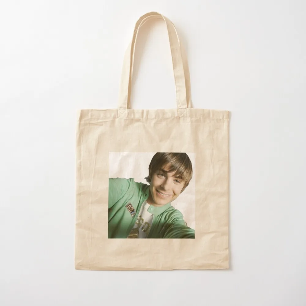 Zac Efron Selfie Tote Bag shopping cart bags tote bags aesthetic Canvas bag for women Canvas Tote Bag