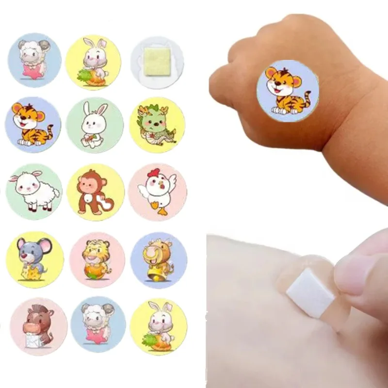 

Round Cartoon Band Aid Skin Wound Dressing Patch Tape Plasters for First Aid Strips Waterproof Adhesive Bandages Woundplast