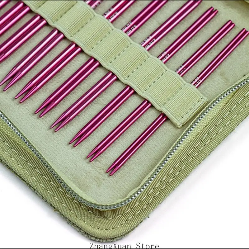 18 Paar Rundstricknadeln mit Aluminium-Finish, 3 x – Detail 9