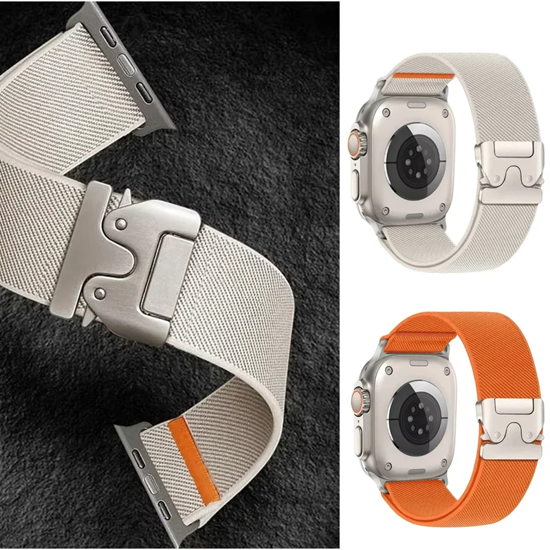 1-2 PCS Parachute Straps For Apple Watch ultra 3 4 Band 49mm 45mm 42/46mm 44mm correa Bracelet IWatch Series 12 11 10 9 8 7 6 SE