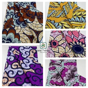 New Super Tissu Ankara Cetakan Asli yang Bagus Kain Lilin Afrika Bahan Katun Pagne Lembut Barang Kente 6 YARD Batik Biru Untuk Menjahit 10 penjualan terbaik kain kente afrika - №