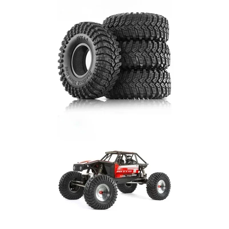 4PCS 1.9" Rubber Beadlock Wheel Tires  for Axial Capra AXI03004 – 1/10 RC Car Monster Truck Upgrade Parts