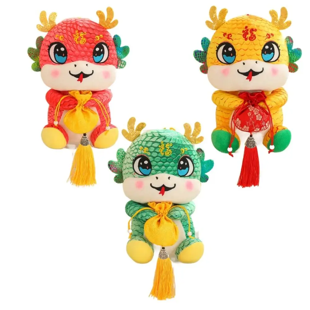 Chinese New Year 2025 Snake Year Dolls Cute Spring Festival Lucky Snake Plush Toys Animal Home Decoration Car Hanging Decor