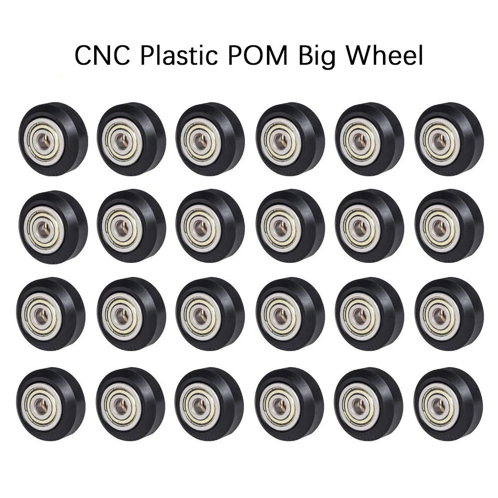1/5/10/24PCS CNC Kunststoff POM Große Rad Mit Lager Umlenker V-Slot Aluminium Profil Perlin riemenscheibe Für Laser Graveur 3D Drucker