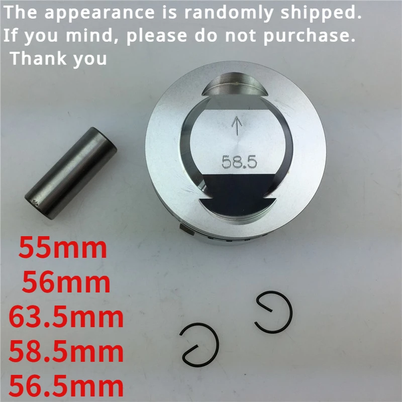 58.5mm-13mm dla The Cheer 100 dla Gn125 62mm Zmodyfikowane części motocyklowe 59mm Pierścień tłokowy 58.5mm 59mm Cbt125 Gs125 56.6mm 52.4mm