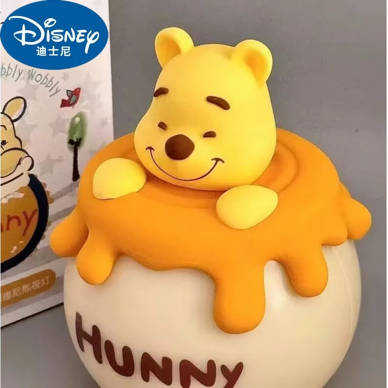 Disney Winnie Pooh Cartoon Creative Silicone Night Light Cute Night Sleep Bedside Lamp Bedroom Decoration Boys Girl Festiv Gift