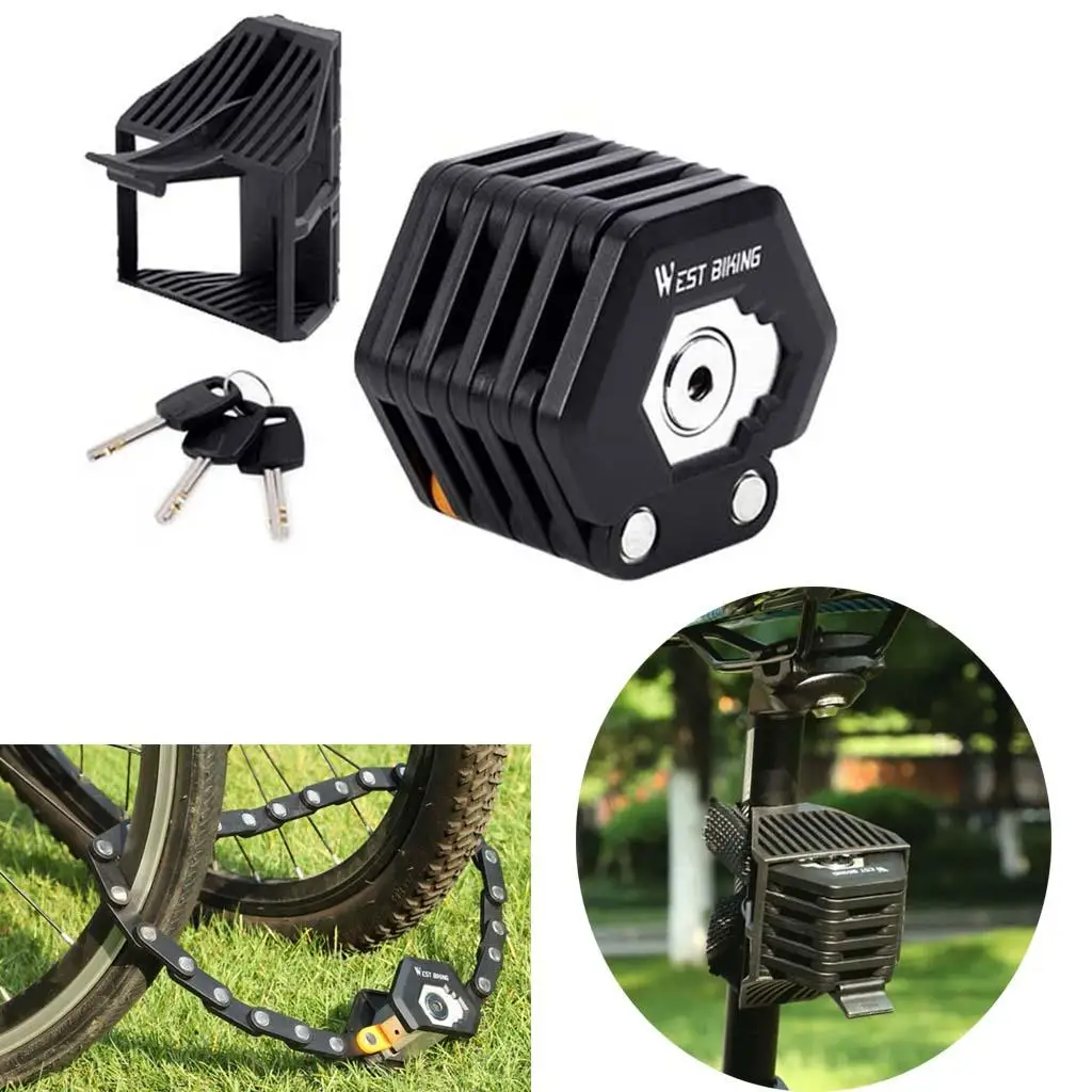 

Складной замок для велосипеда, складной замок — сверхмощный с монтажным кронштейном для хранения