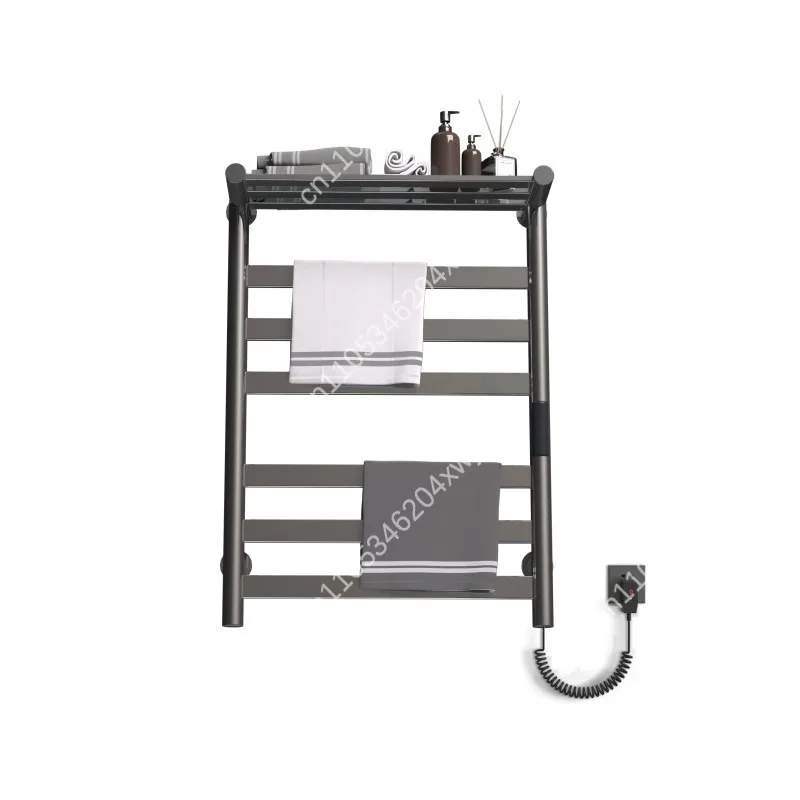 Intelligent Heated Towel Rack Electric, Bathroom Warming Rail with Digital Display for Home Use