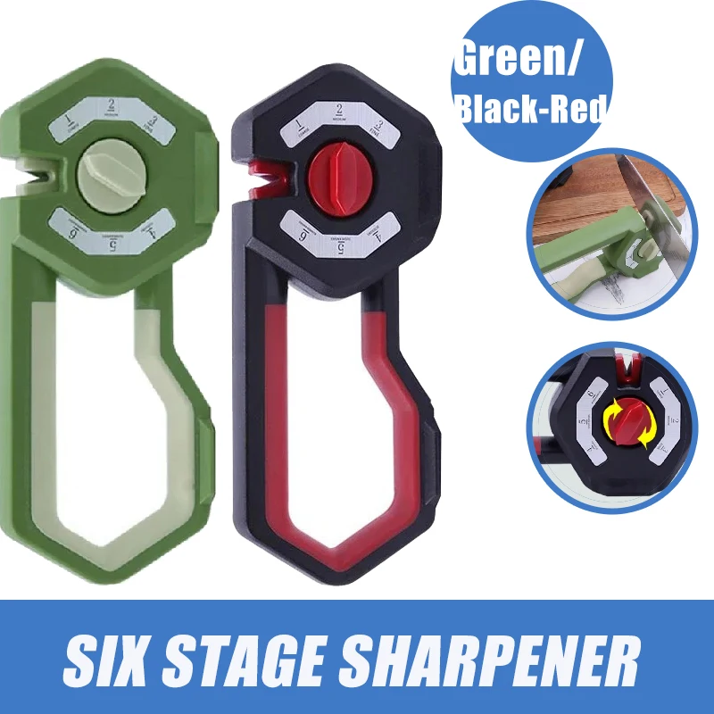 

Домашняя практичная шестиступенчатая точилка для ножей Быстрое восстановление заточки тупых ножей Тупые ножи за секунды